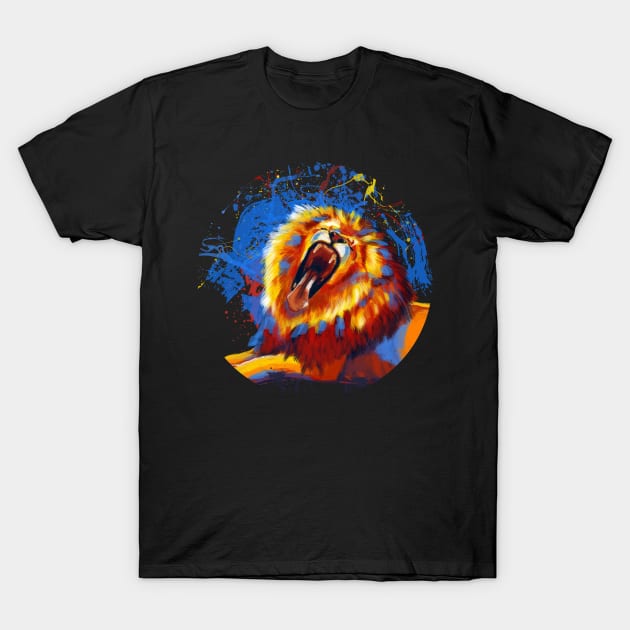 Lion Yawn T-Shirt by Flo Art Studio